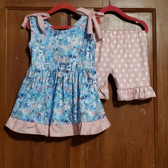 NEW MY LITTLE PONY 2 PIECE SHORT SET